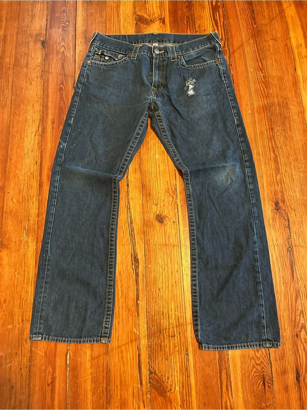 True Religion Men’s Dark Blue Bootcut Jeans